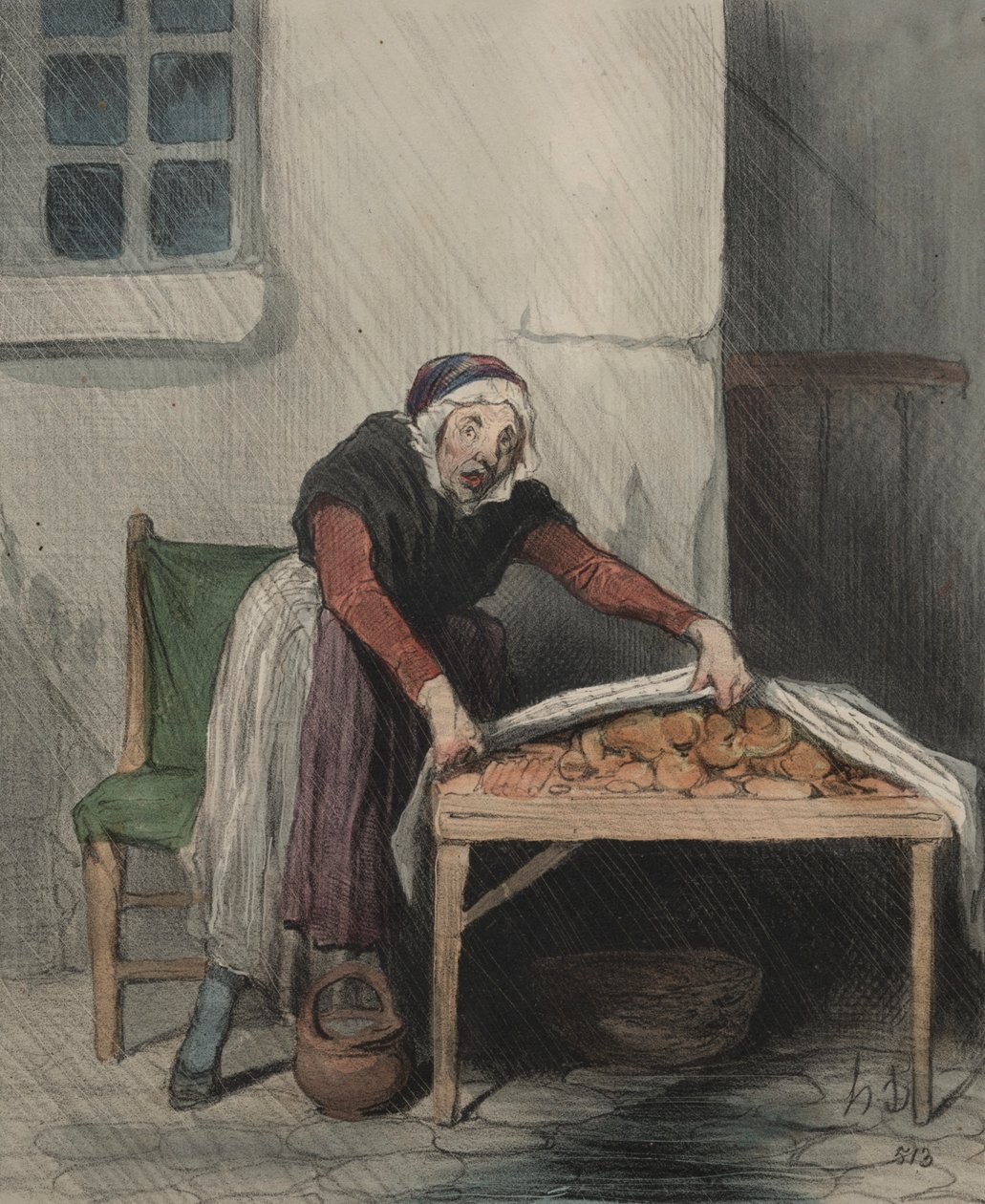 Het hoofdstuk van interpretaties, plaat 8: Elke brand vreest koud water, 1843 door Honoré Daumier