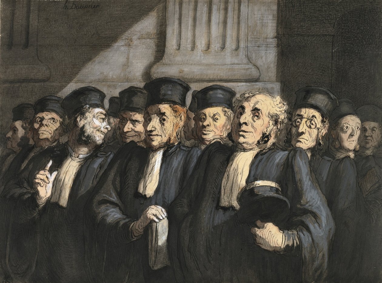 De aanklagers, begin 1860s door Honoré Daumier