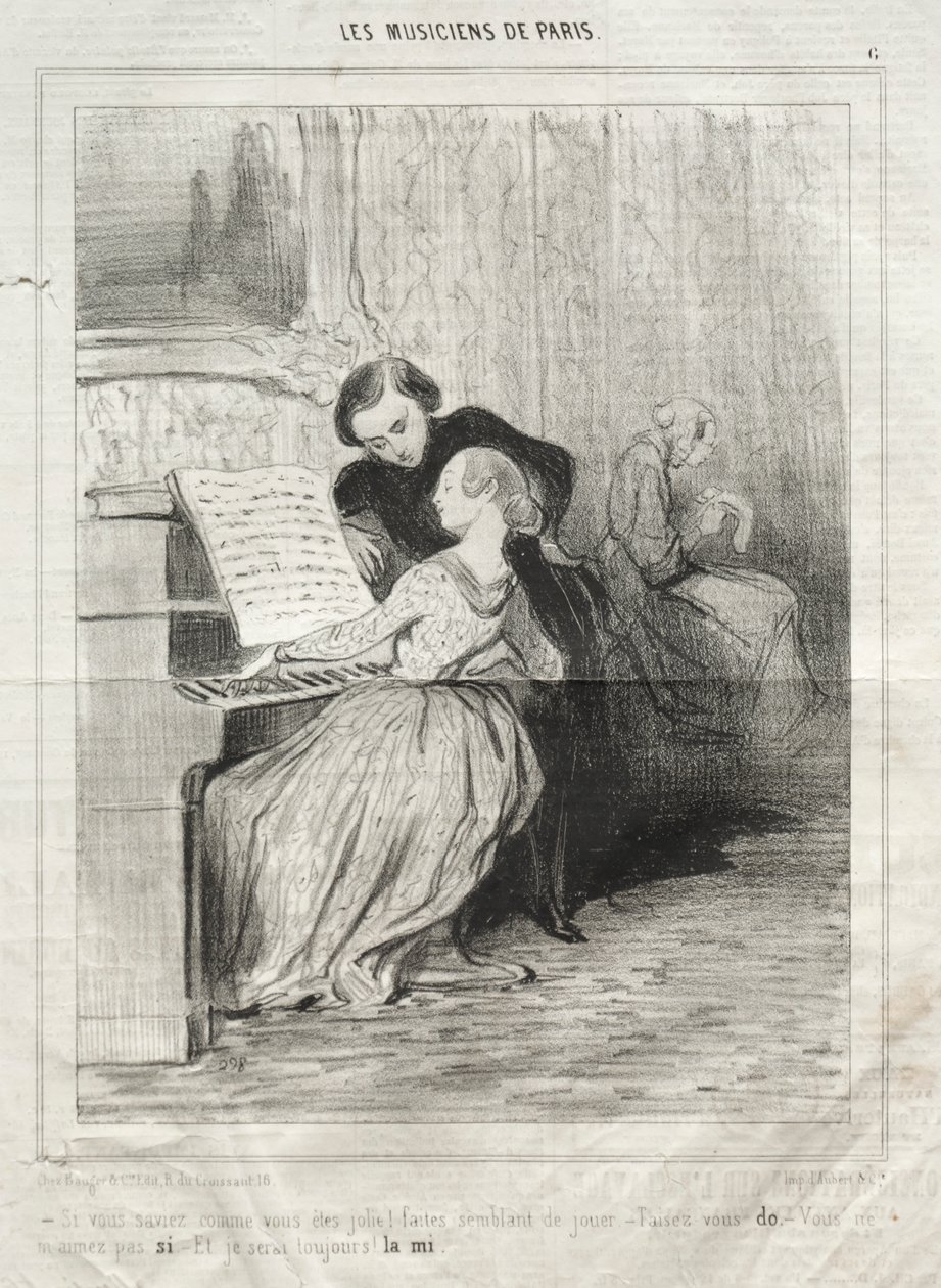 De muzikanten van Parijs, plaat 6: Als je wist hoe mooi je bent! door Honoré Daumier