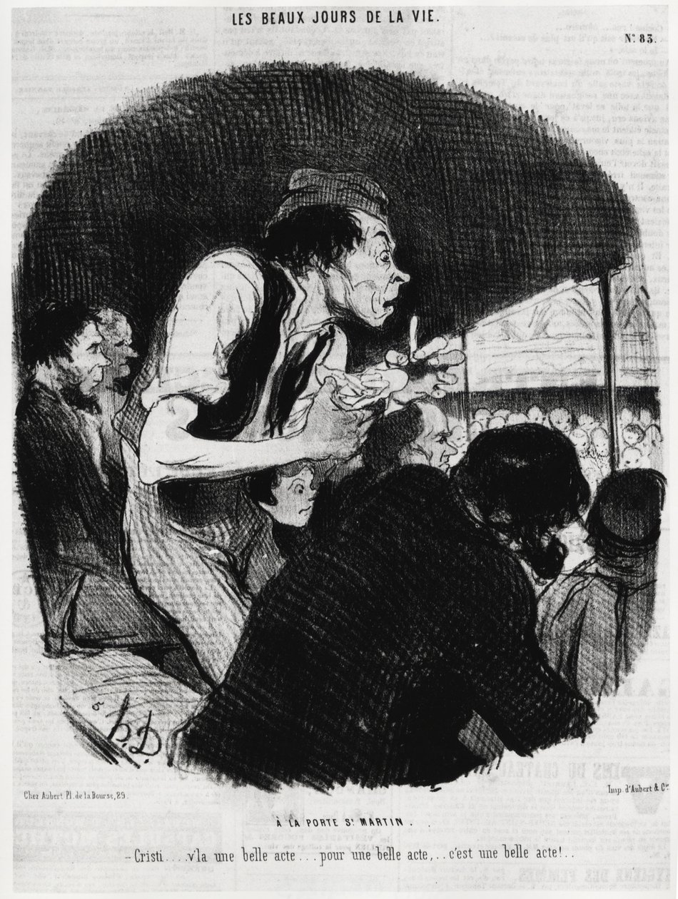 De mooie dagen van het leven: bij de deur van Saint Martin, Christi... is een mooie daad... voor een mooie daad... het is een mooie daad. Illustratie door Honore Daumier (1808-1879), gepubliceerd in het nieuws, "Charivari", datum 6 februari 1846. door Honoré Daumier