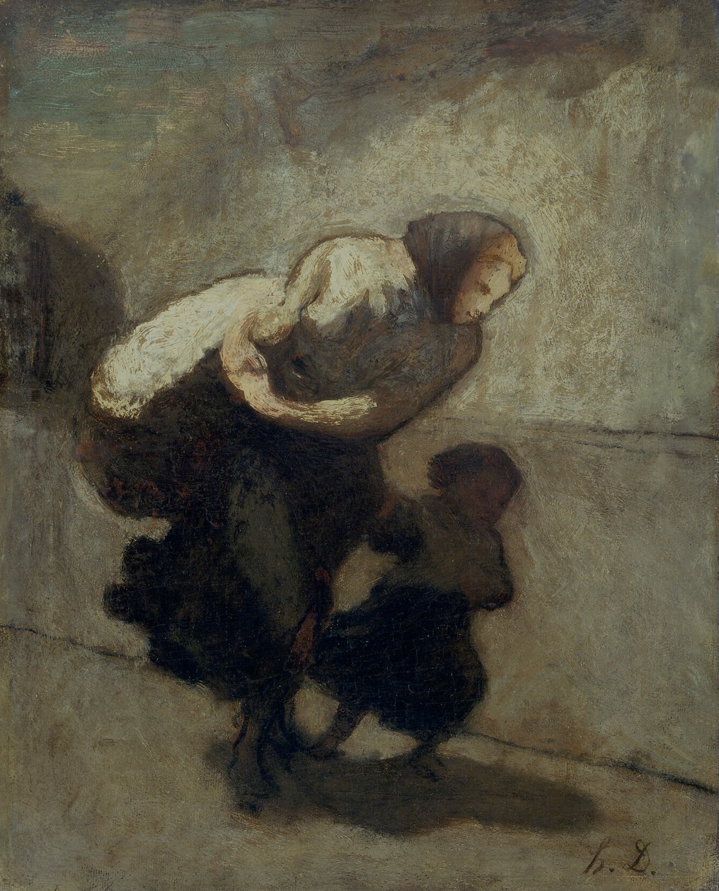 De zware last door Honoré Daumier
