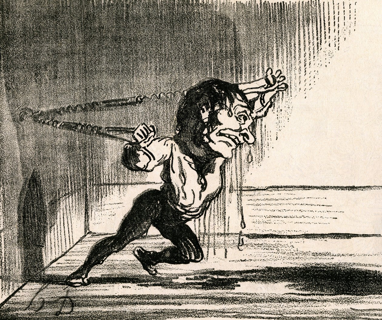 De regeneratie van de mens door gymnastiek door Honoré Daumier