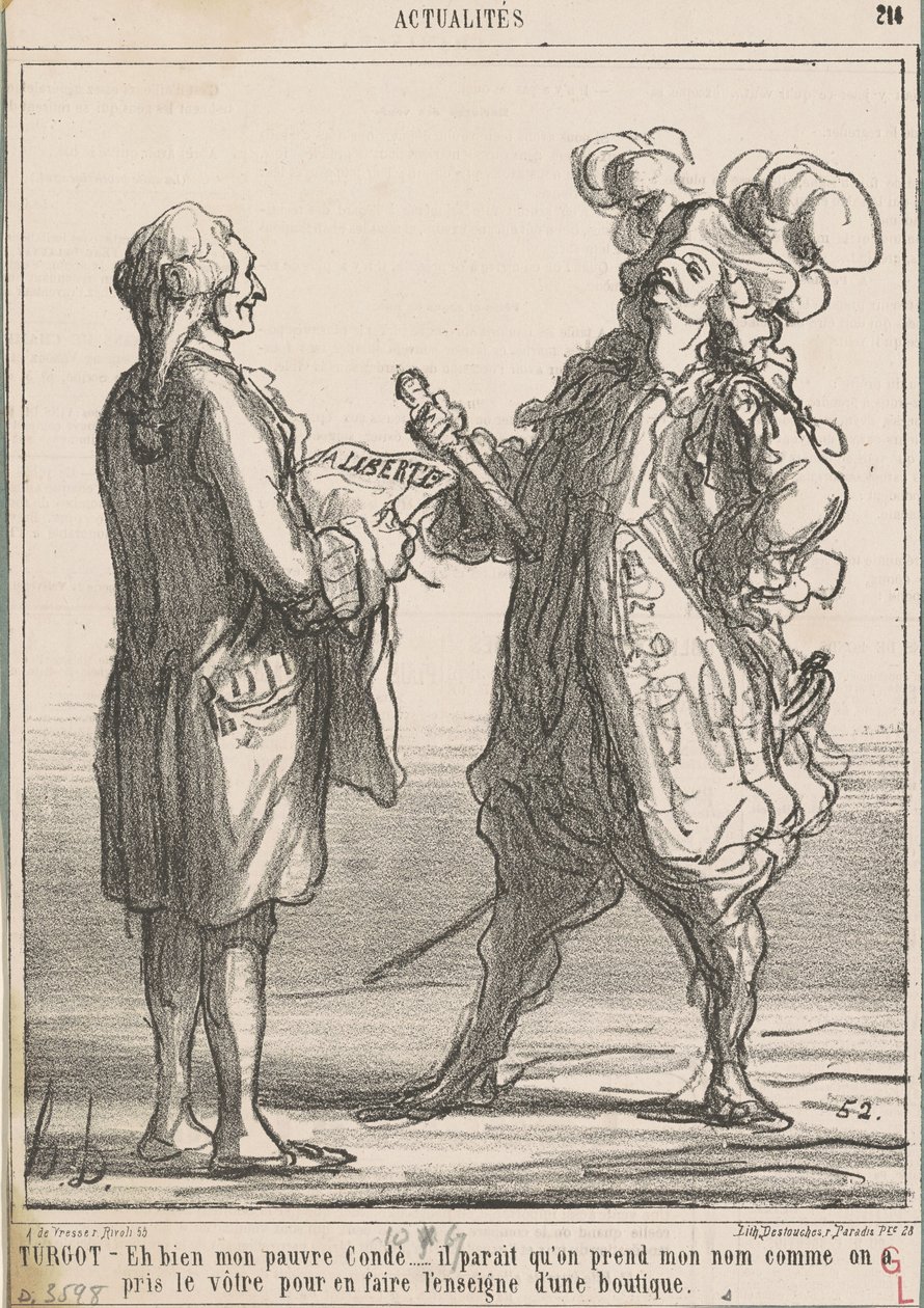 Turgot -- Nou, mijn arme Condé ... door Honoré Daumier