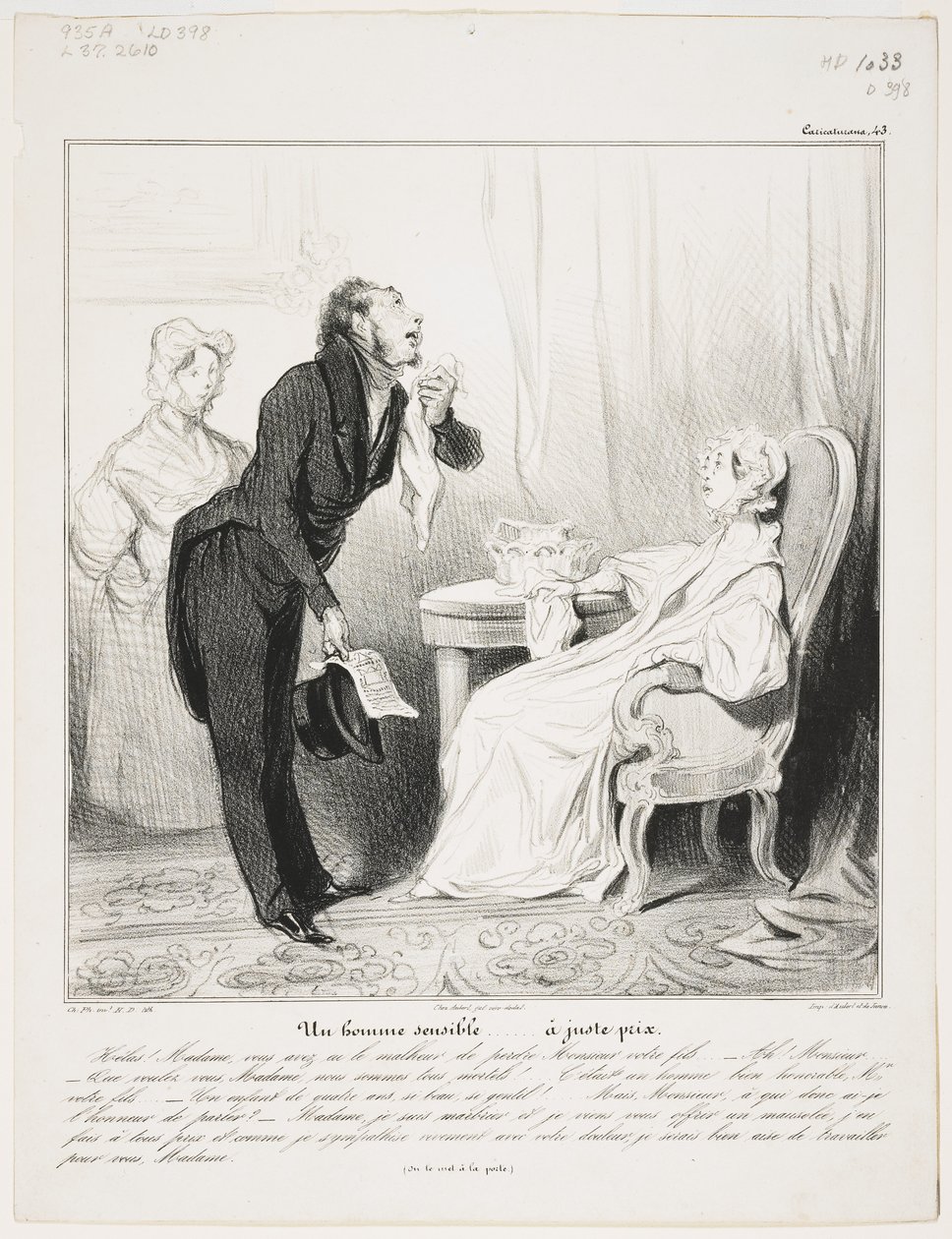 Un Homme Sensible door Honoré Daumier