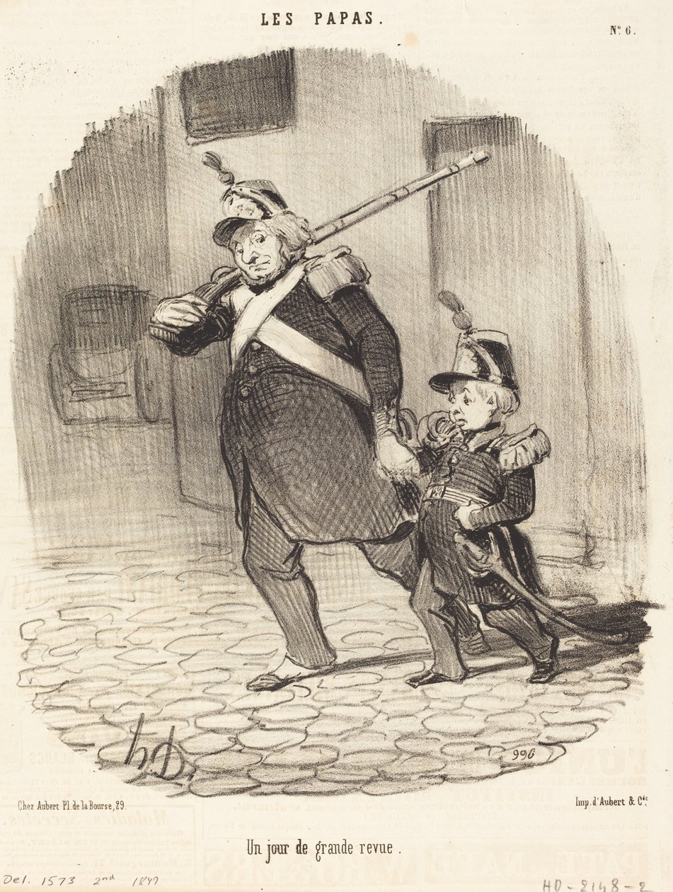 Een dag van grote parade door Honoré Daumier