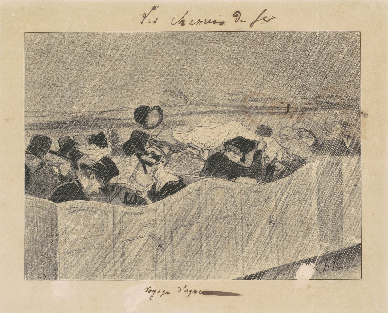 Een plezierige reis van Parijs naar Orléans door Honoré Daumier