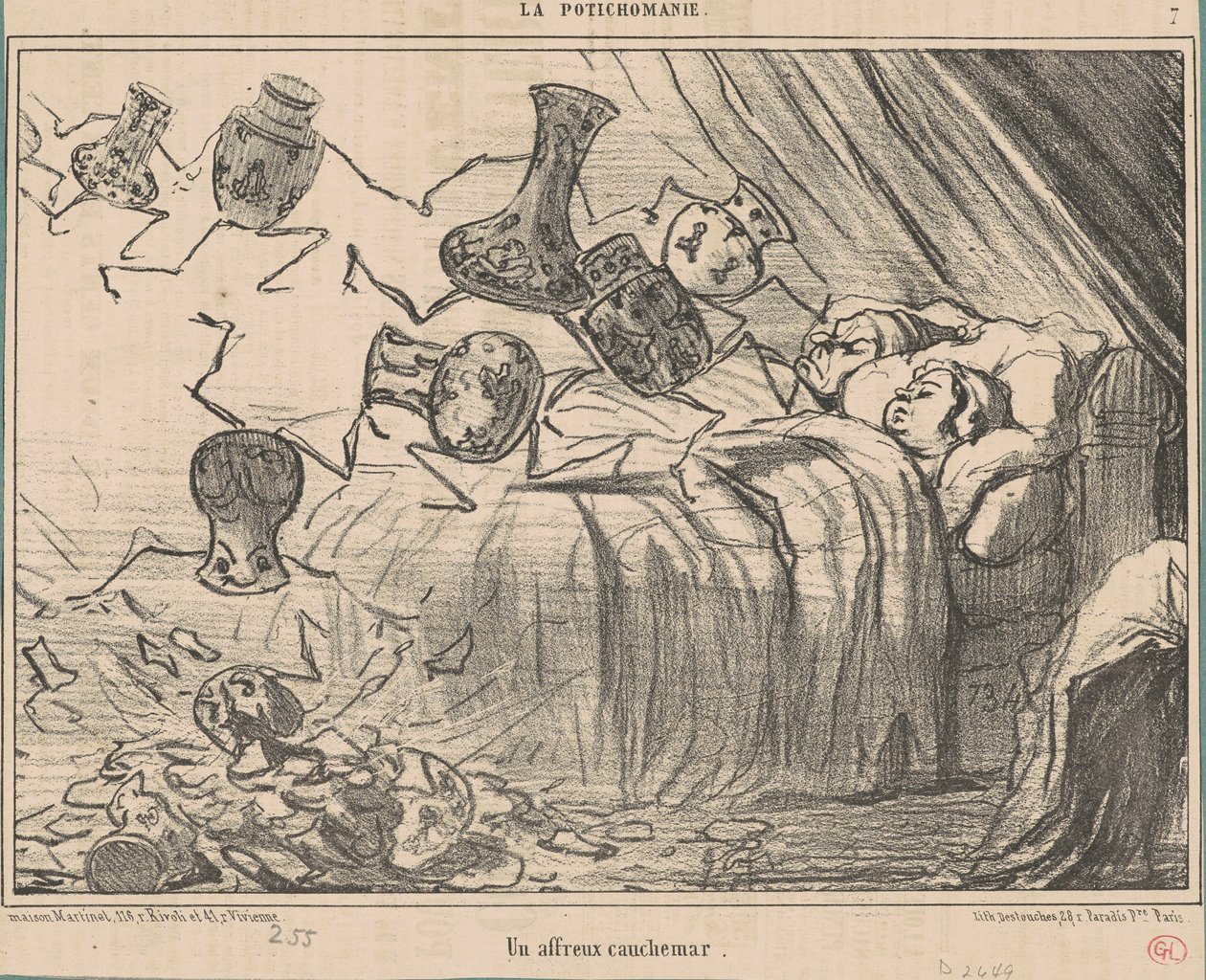 Een Afschuwelijke Nachtmerrie door Honoré Daumier