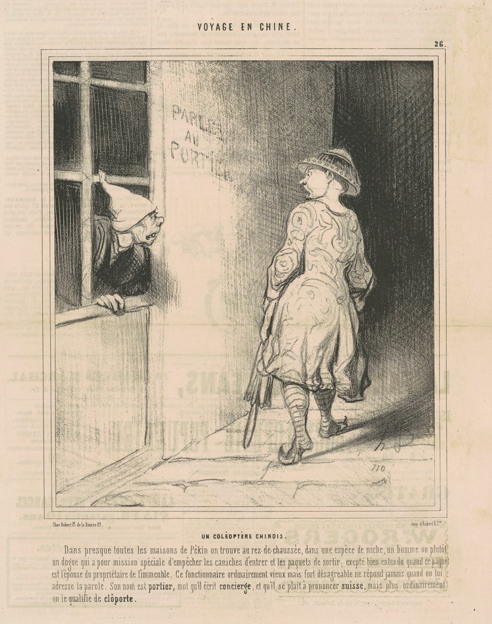 Een Chinese kever door Honoré Daumier