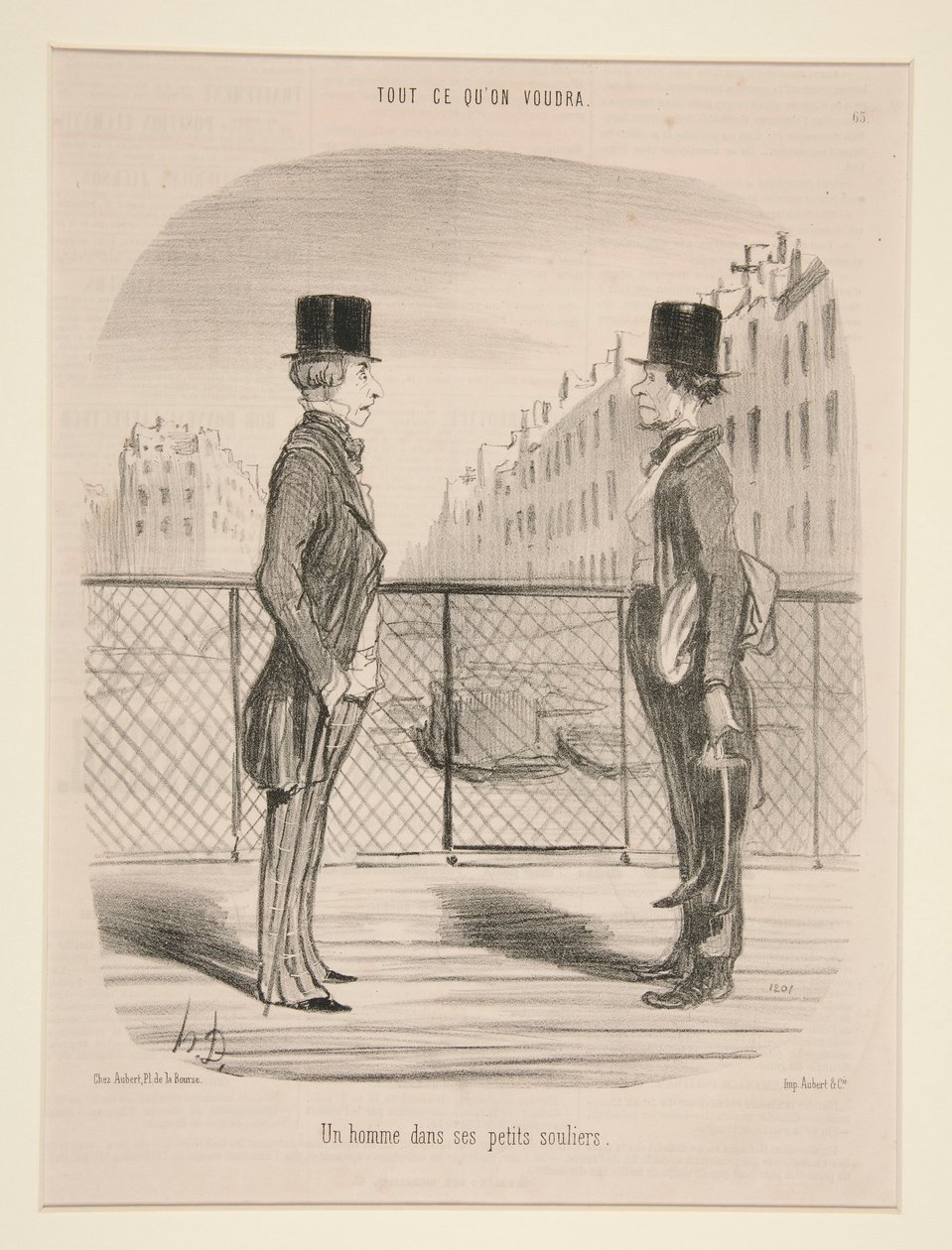 Een man in zijn kleine schoenen, uit Tout Ce Qu door Honoré Daumier