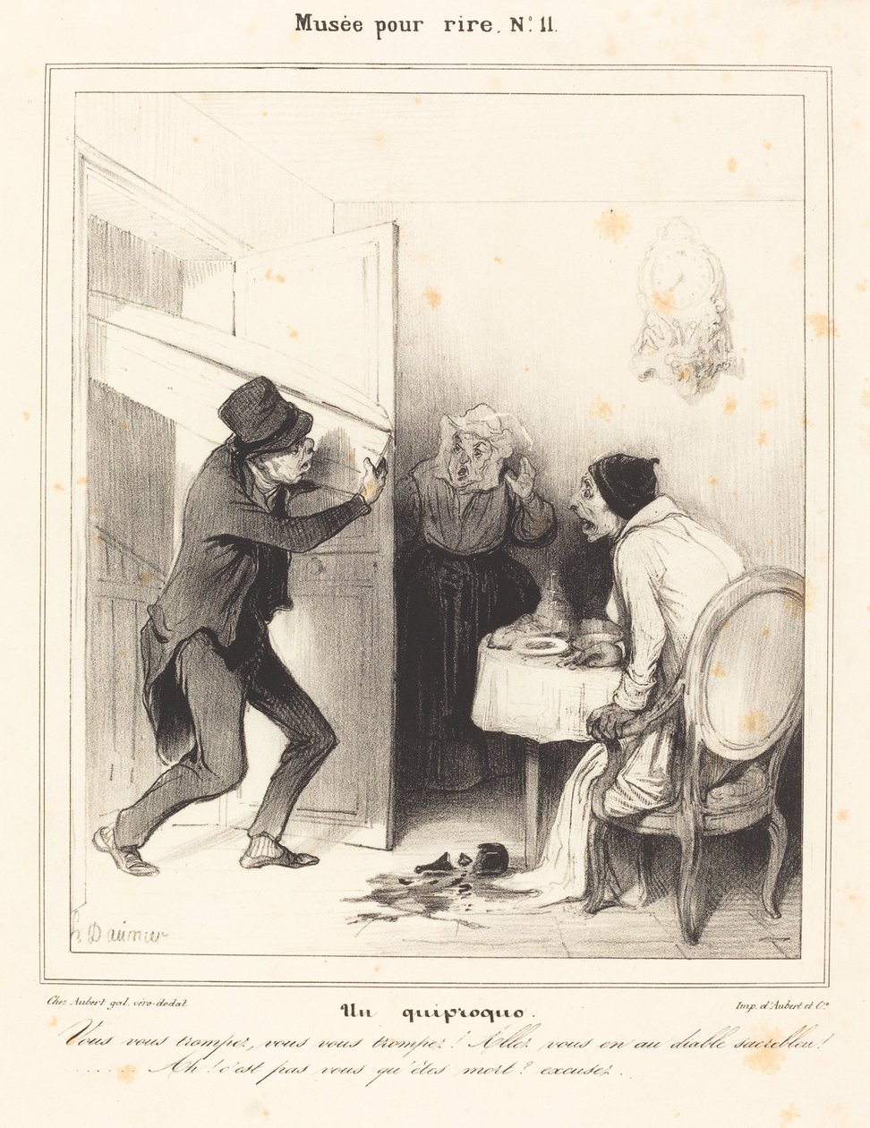 Een Misverstand - U vergist zich... ga... naar de duivel... door Honoré Daumier