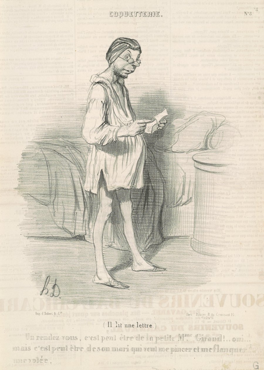 Een afspraak, het is misschien... door Honoré Daumier