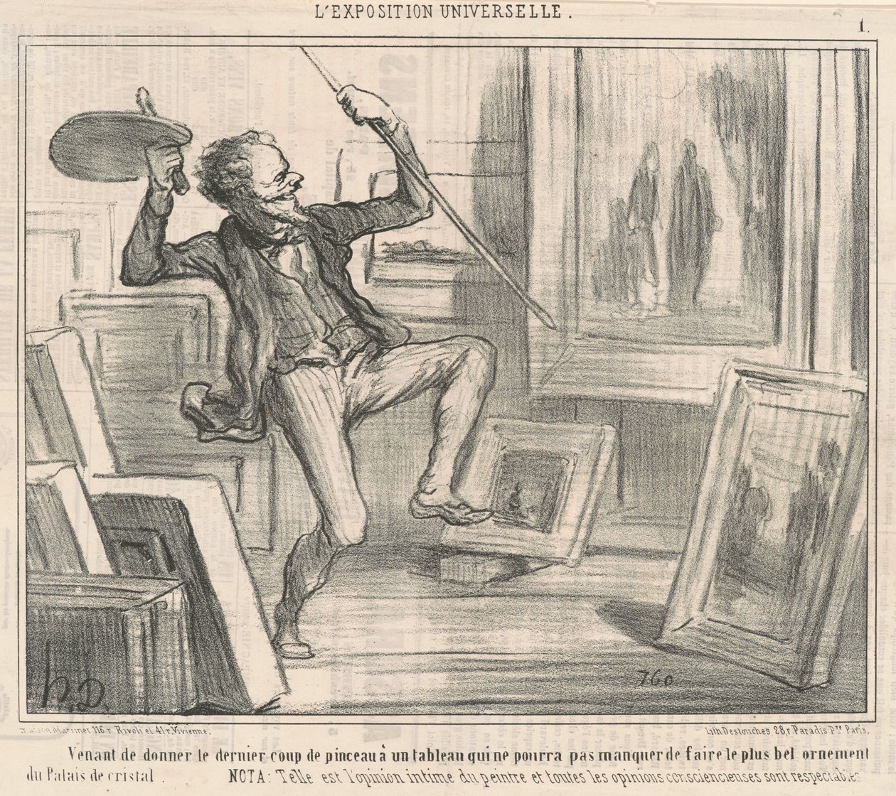 Net de Laatste Penseelstreek Gegeven... door Honoré Daumier