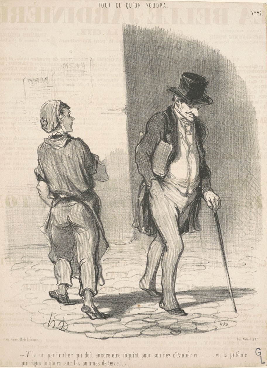 Daar is een persoon die moet ... ongerust zijn ... door Honoré Daumier