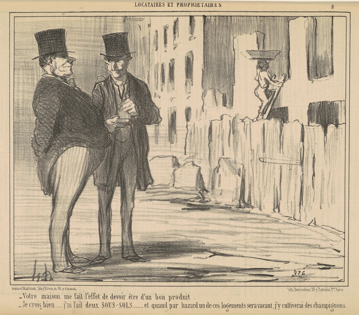 Uw huis geeft me het gevoel dat het moet... door Honoré Daumier