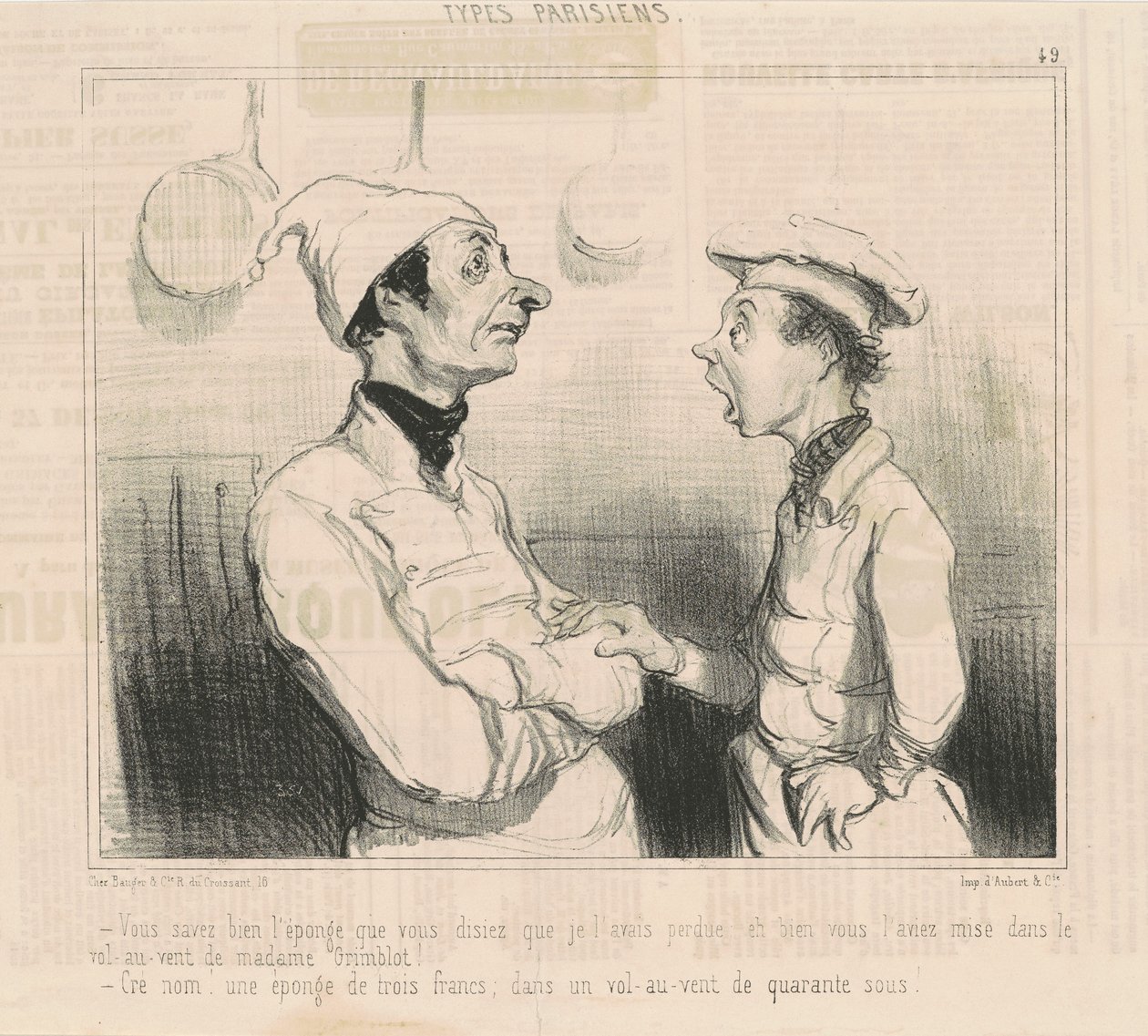 Je weet wel de spons die je zei... door Honoré Daumier