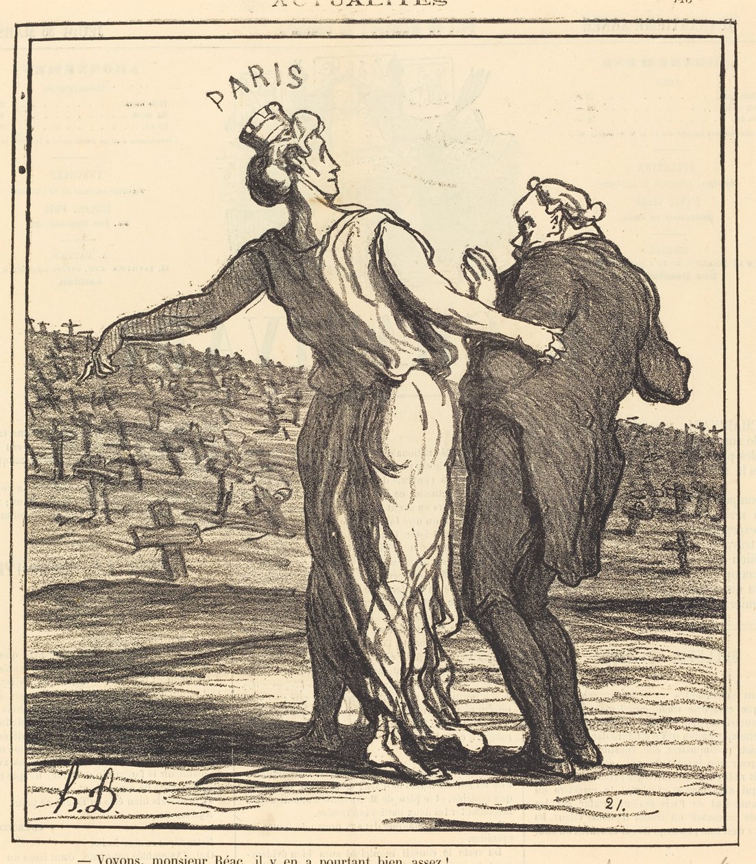 Voyons, monsieur Réac... door Honoré Daumier