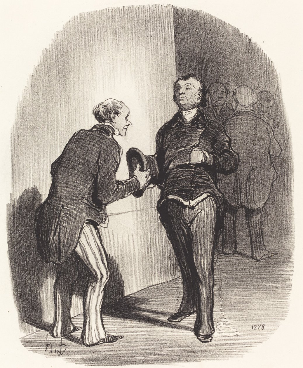 Zicht op een ministeriële antichambre... door Honoré Daumier