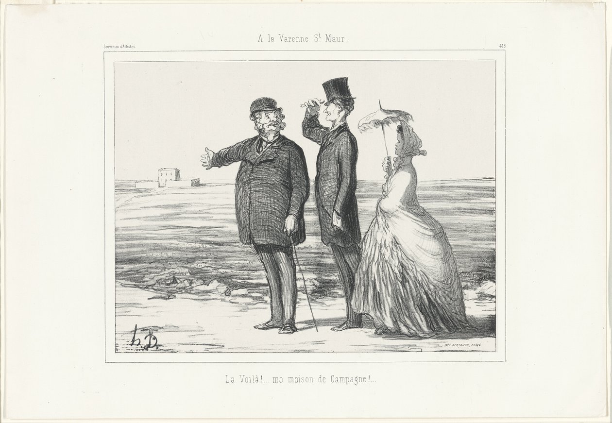 Bij Varenne, Saint-Maur. "Daar! Mijn landhuis", plaat 418 uit Souvenirs d