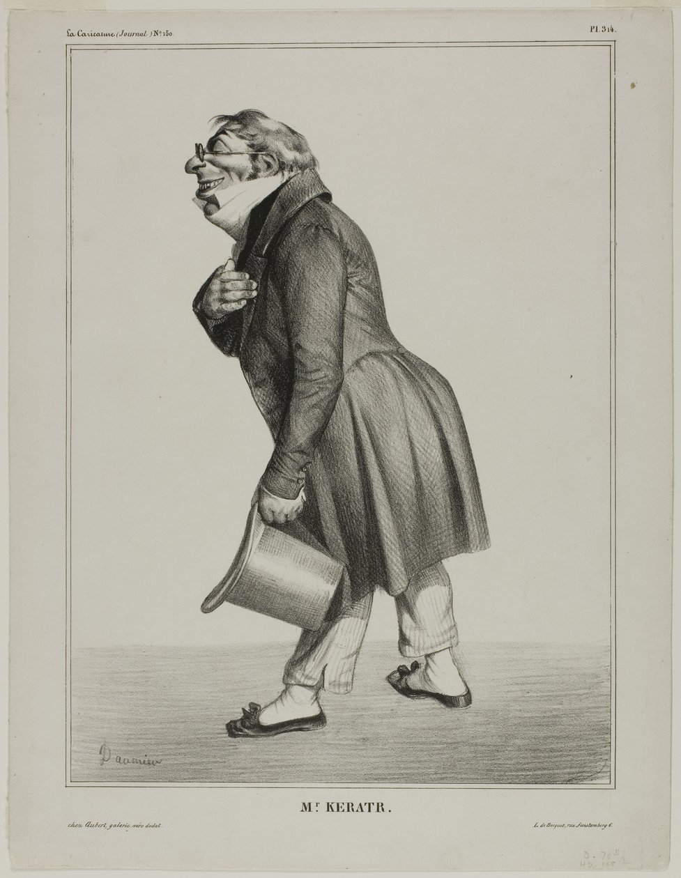 Auguste-Hilarion, graaf van Kératry door Honoré Victorin Daumier