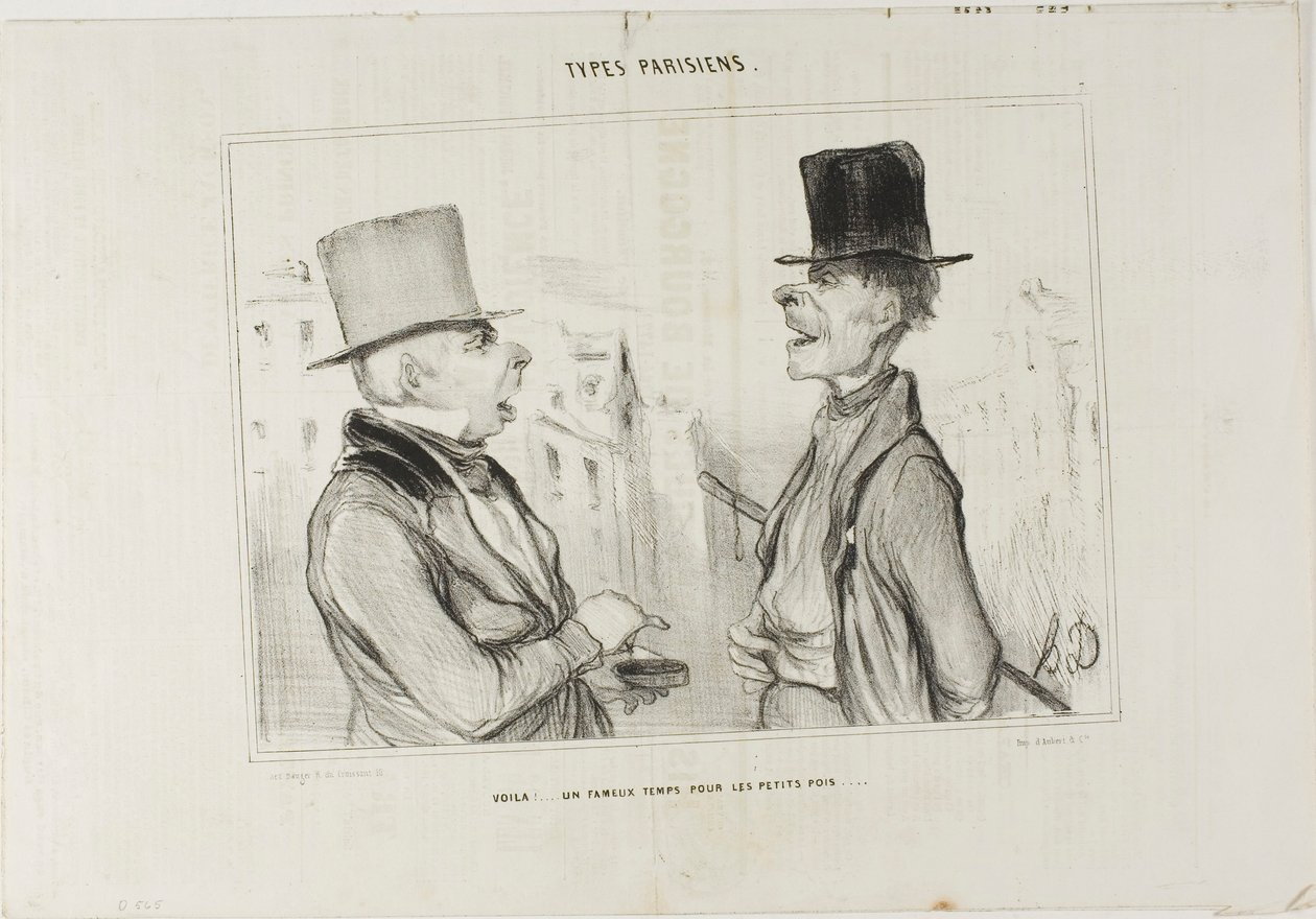 Geweldige tijden voor kleine..., plaat 7 van Types Parisiens door Honoré Victorin Daumier