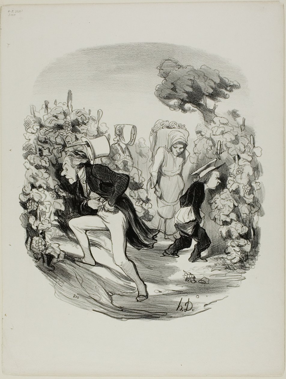 Verdorie! ... de druiven zijn echt niet goed dit jaar!, plaat 24 van Pastorales door Honoré Victorin Daumier