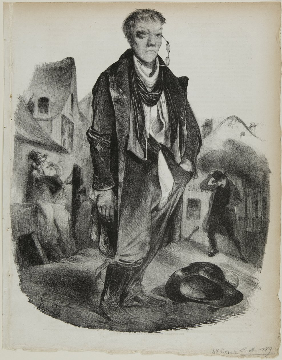 De dronkaard door Honoré Victorin Daumier