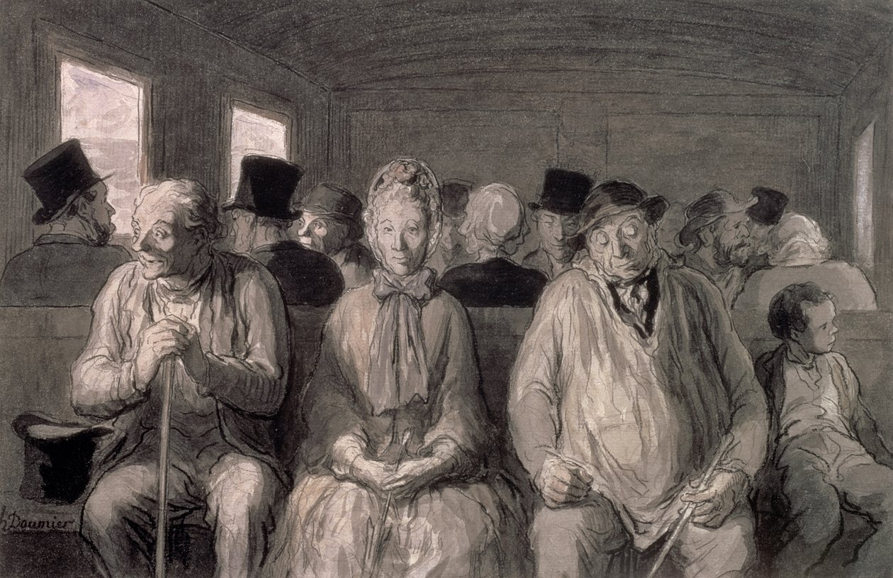 De derde klas wagon door Honoré Daumier