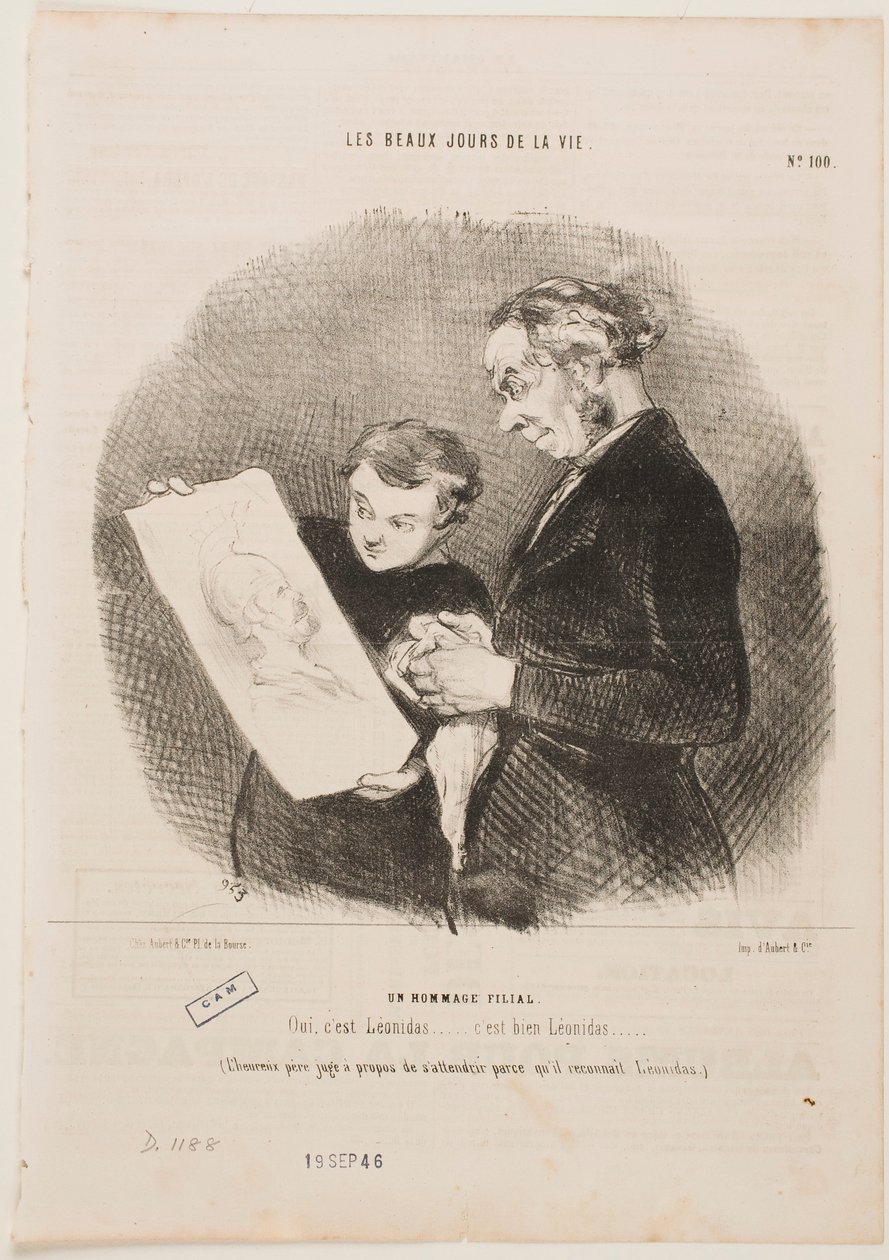 Een eerbetoon aan de ouders door Honoré Daumier