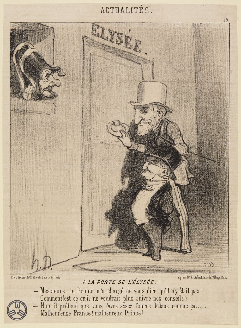„Aan de poort van het Élysée“ door Honoré Daumier