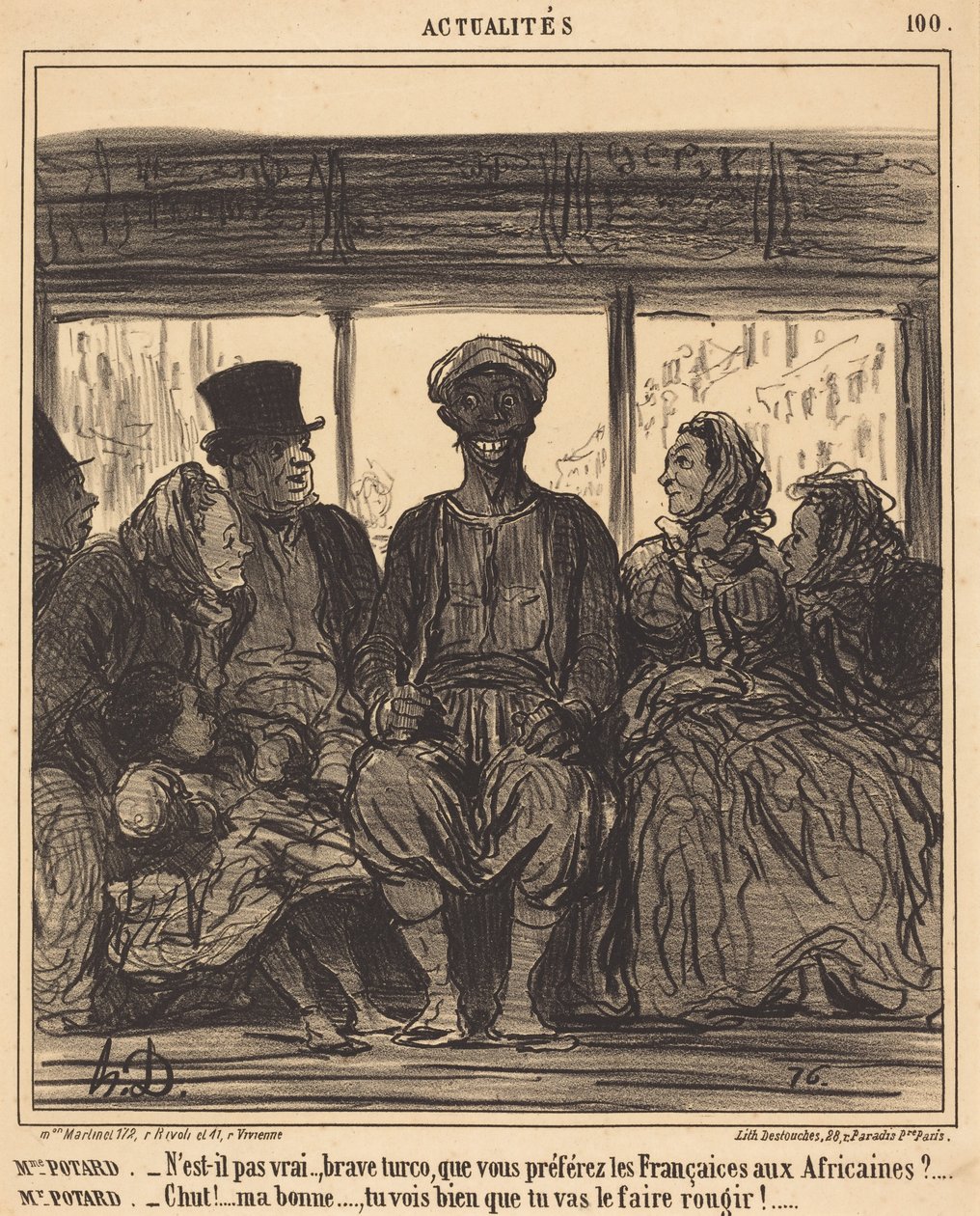 Nieuws: Mevrouw Potard – Is het niet zo, dappere Turco... door Honoré Daumier