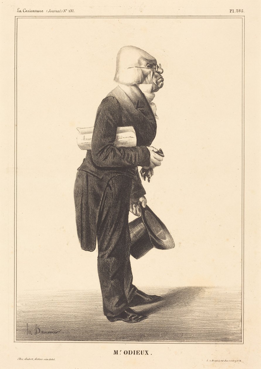 Antoine Odier door Honoré Daumier