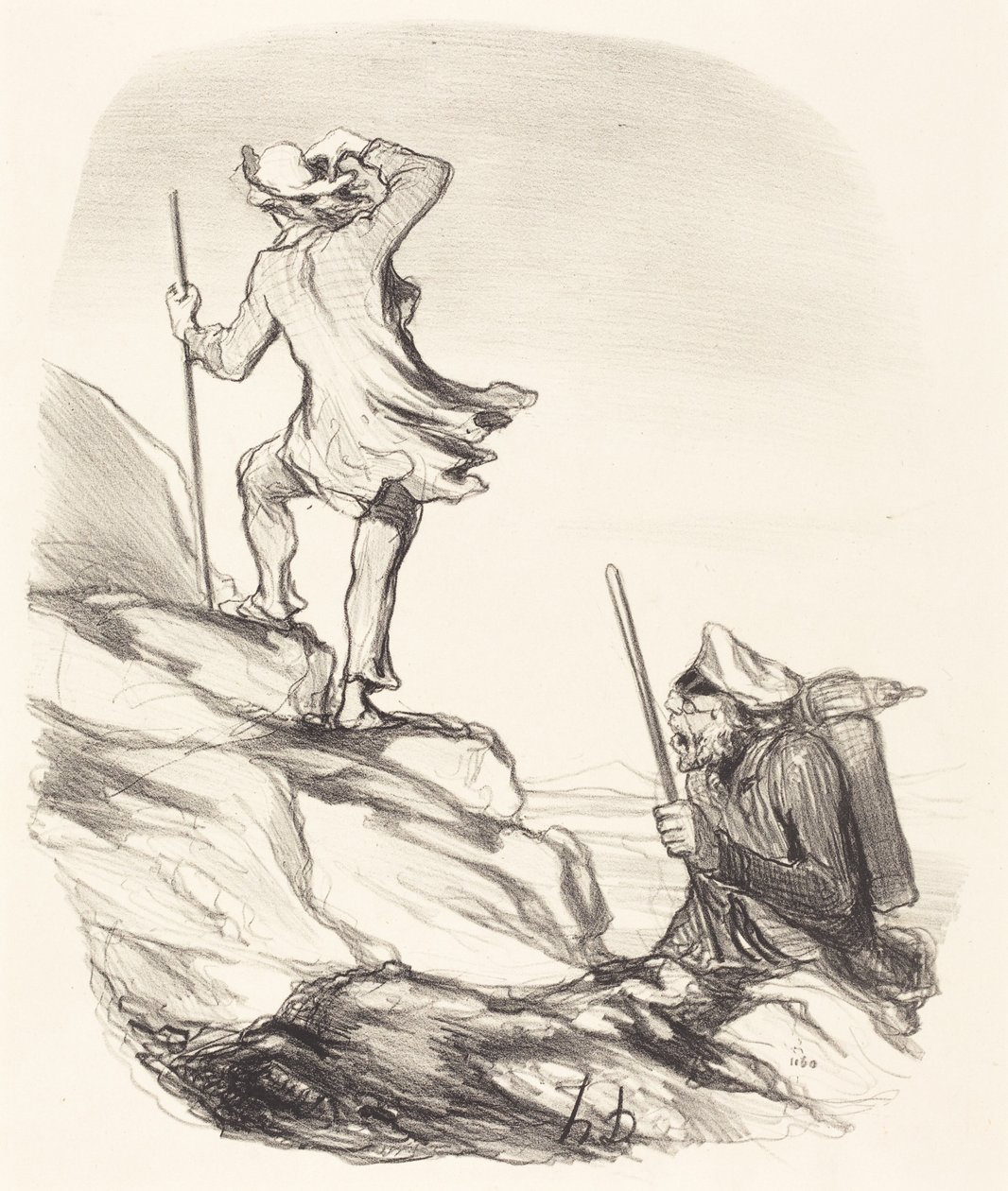 Zie je een beschaafde plaats... door Honoré Daumier