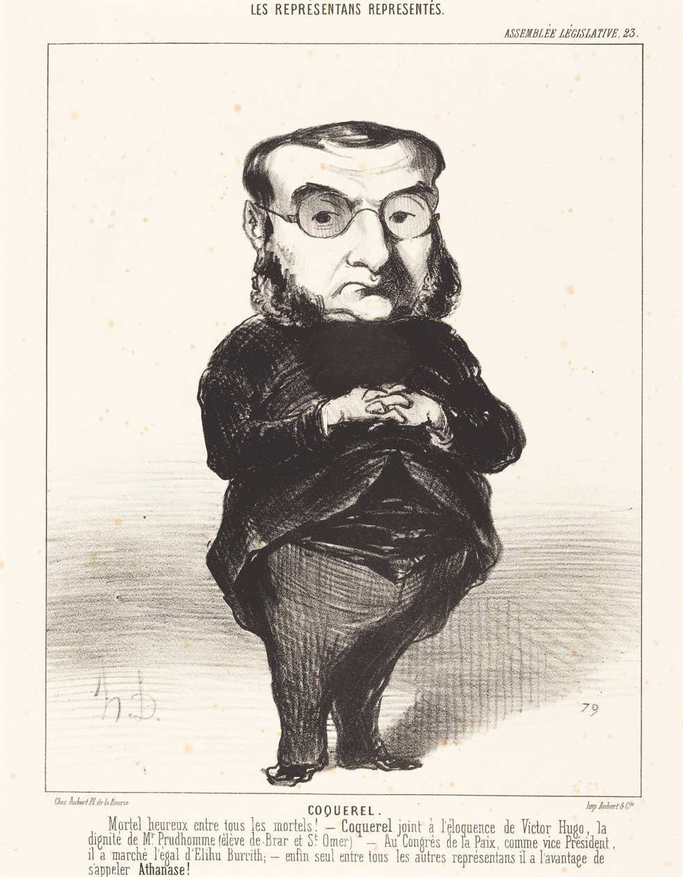 Ath. L. Charles Coquerel door Honoré Daumier
