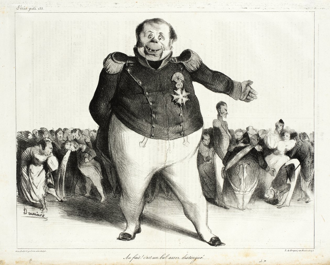 Inderdaad! Dit is een tamelijk voornaam bal! door Honoré Daumier