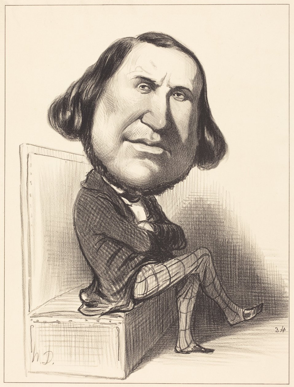 Auguste Avond door Honoré Daumier