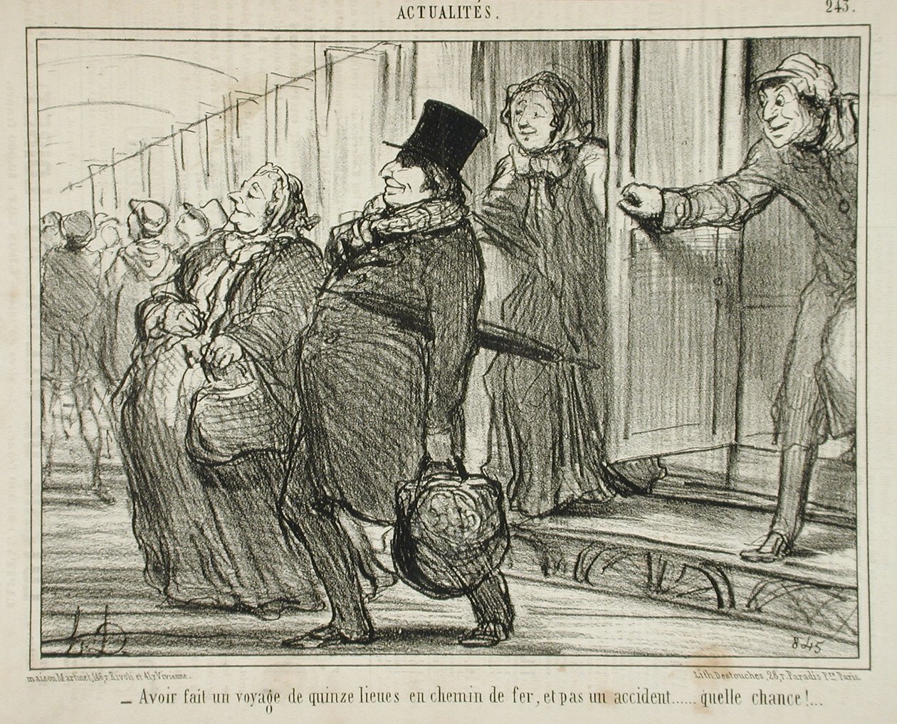 Een treinreis van vijftien lieues hebben gemaakt... door Honoré Daumier