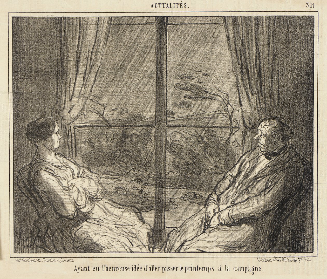 Omdat ik het gelukkige idee had gehad om de lente op het platteland door te brengen door Honoré Daumier
