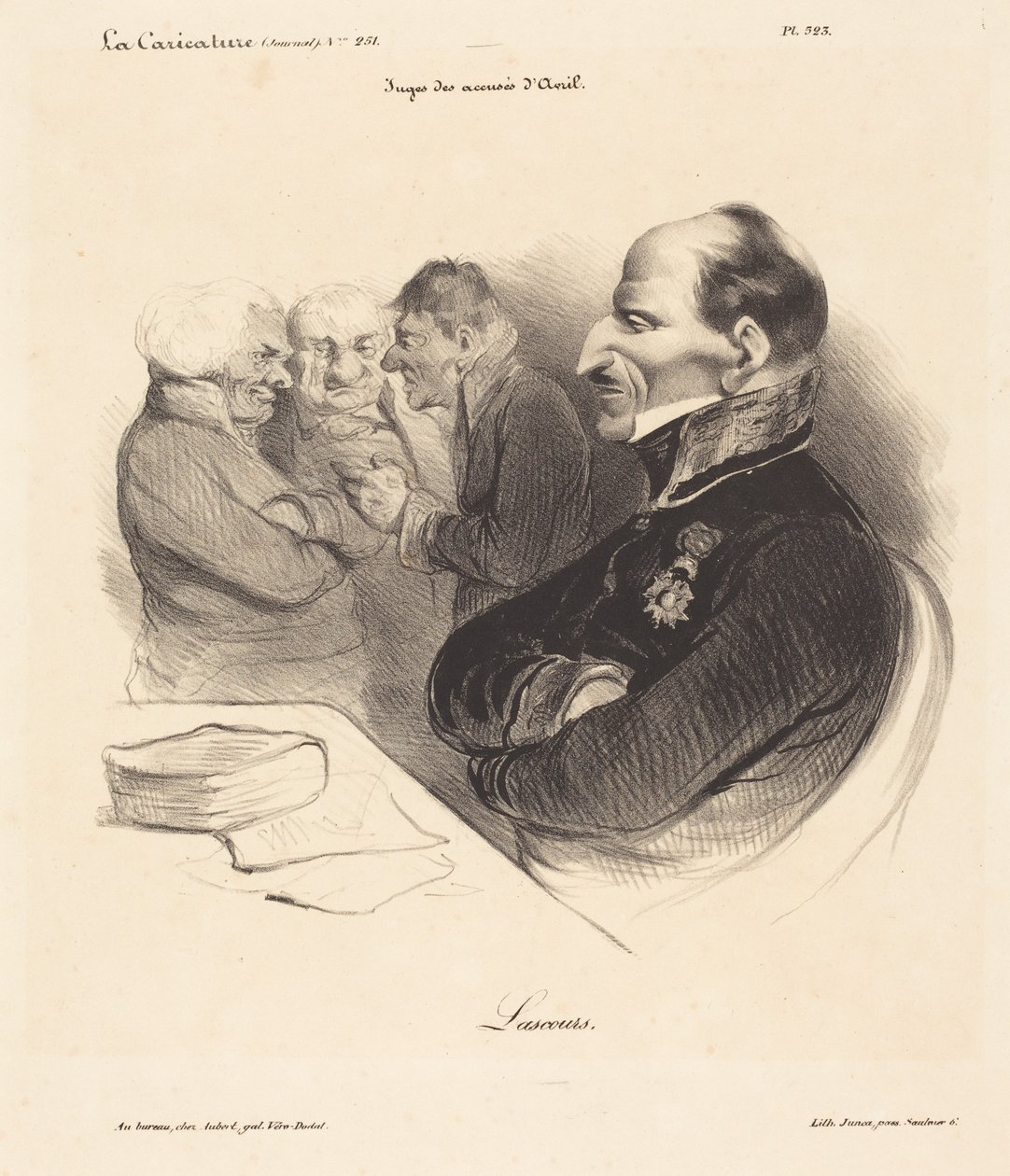 Baron de Lascours door Honoré Daumier