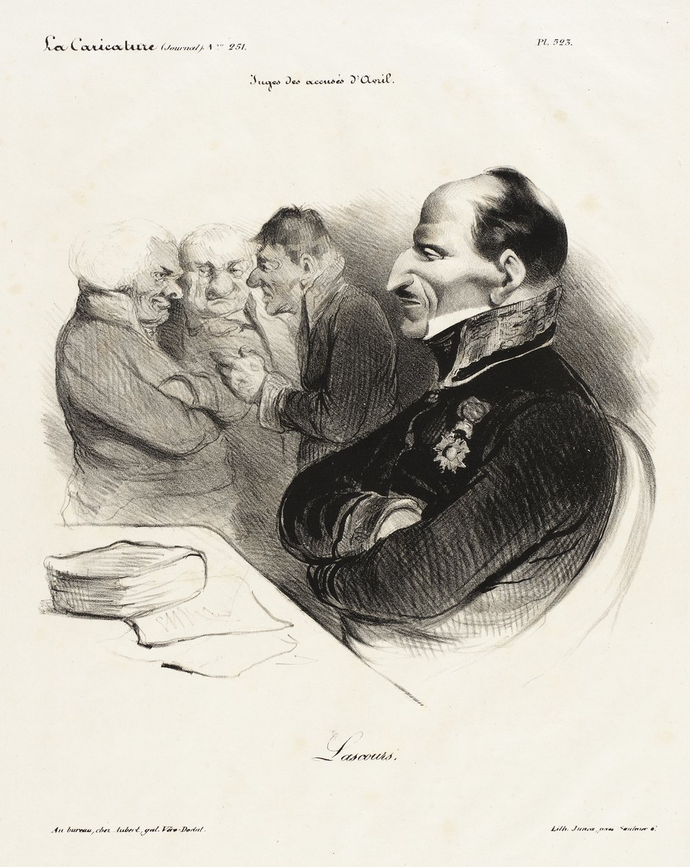 Baron de Lascours door Honoré Daumier