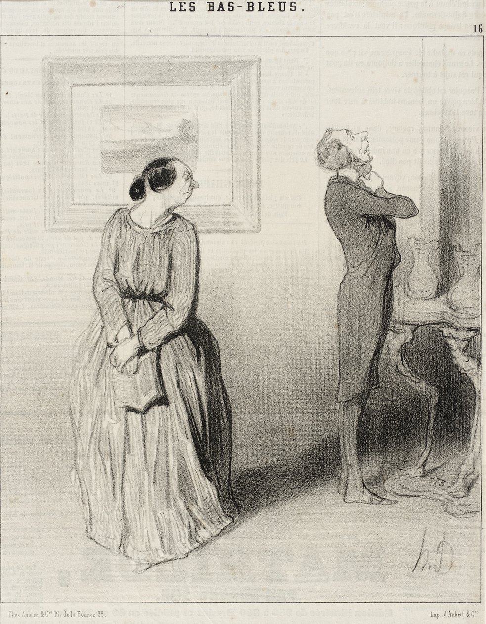 Schatje... kom eens even mijn strikje rechtzetten!... door Honoré Daumier