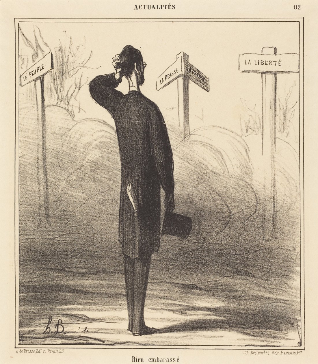 In een lastig parket door Honoré Daumier