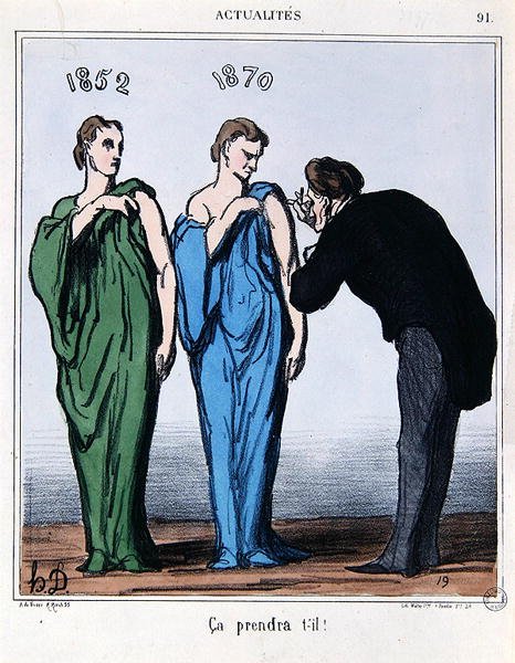 Cartoon over het referendum van 8 mei 1870, uit 