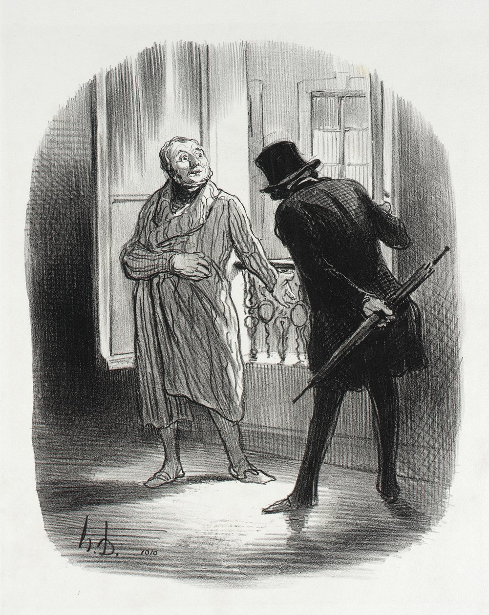 Deze woning is een beetje duur voor het Koninklijk Plein... door Honoré Daumier