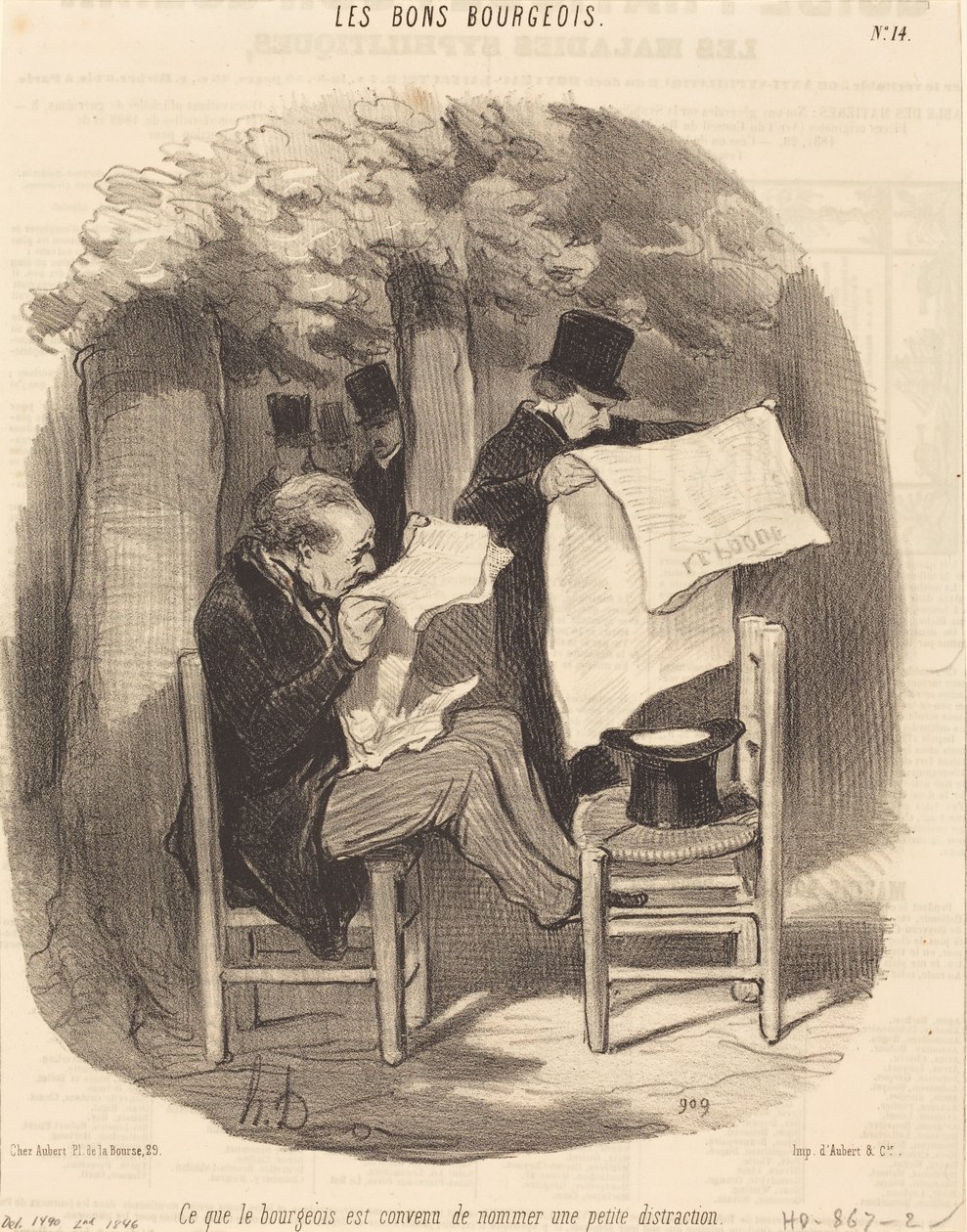 Wat de bourgeois is overeengekomen een... afleiding te noemen door Honoré Daumier