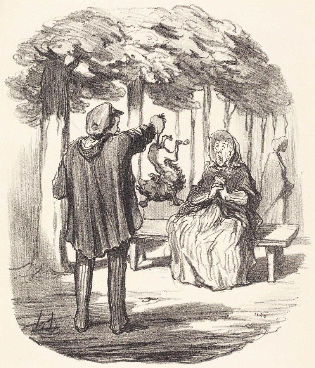 Is dat uw hond daar? door Honoré Daumier