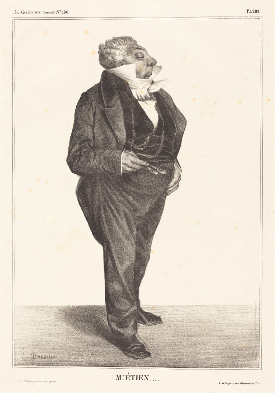 Charles Guillaume Étienne door Honoré Daumier
