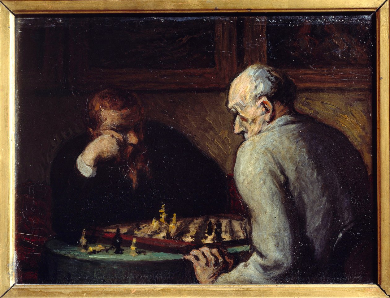 Schaakspelers door Honoré Daumier