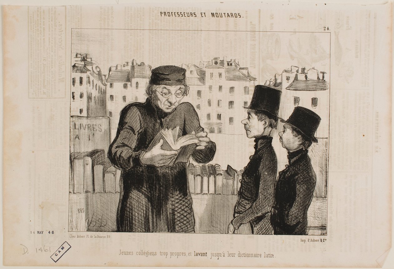 Nette, jonge middelbare scholieren door Honoré Daumier