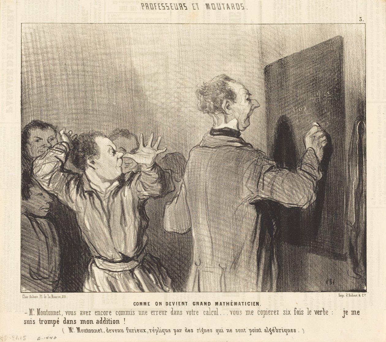 Hoe men een groot wiskundige wordt door Honoré Daumier