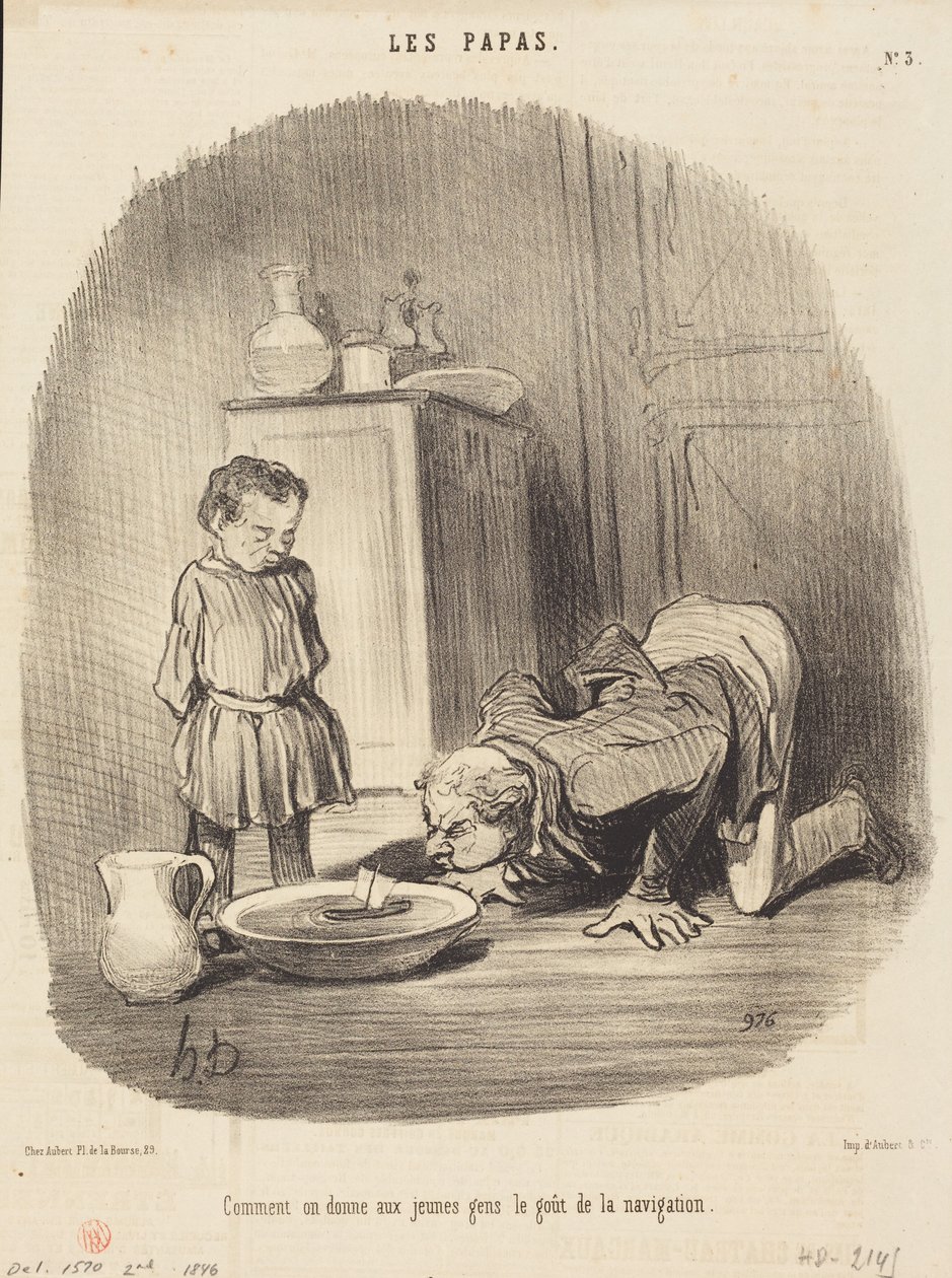 Hoe we... de liefde voor het zeilen bijbrengen door Honoré Daumier